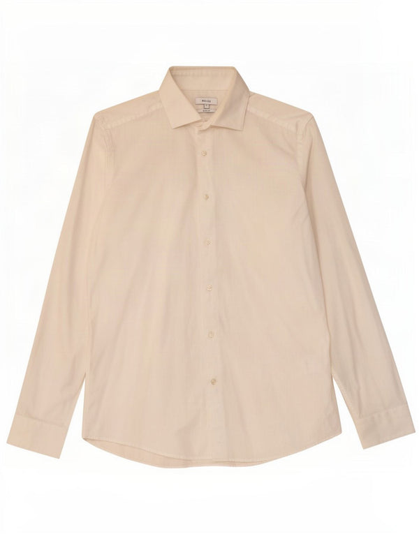 Reiss Mens Slim Fit Shirt Large White Cotton