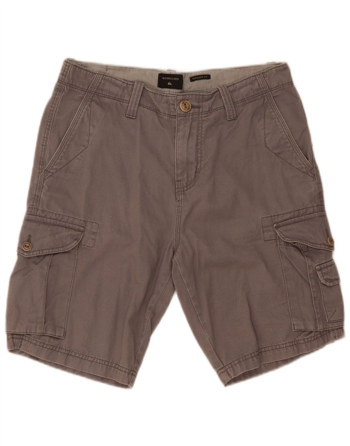 Męskie szorty cargo Quiksilver o prostym kroju W30, średnioszare, bawełniane