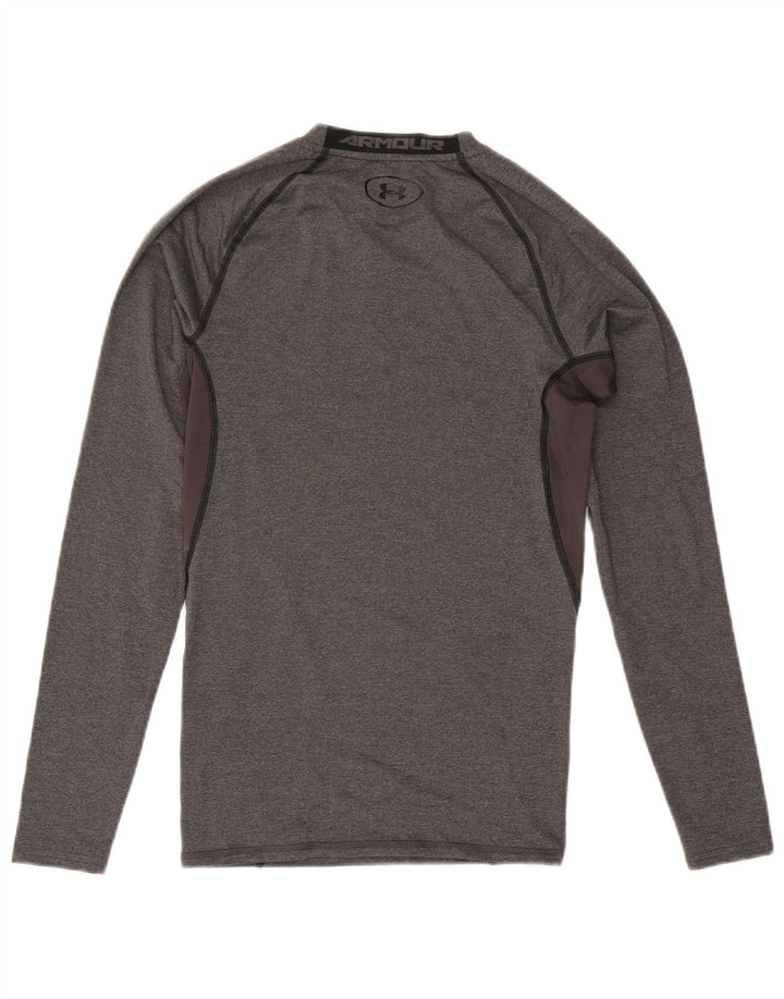 Męska koszulka Under Armour Heat Gear z długim rękawem, w kolorze średnioszarym