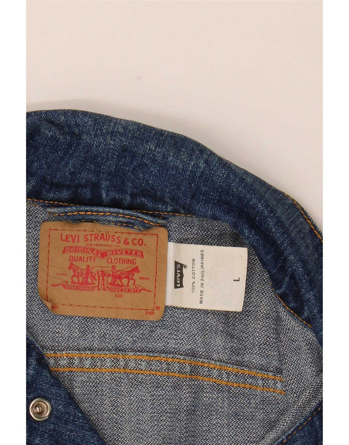 Kurtka dżinsowa Levi's dla dziewczynki 7-8 lat, duża, niebieska, bawełniana