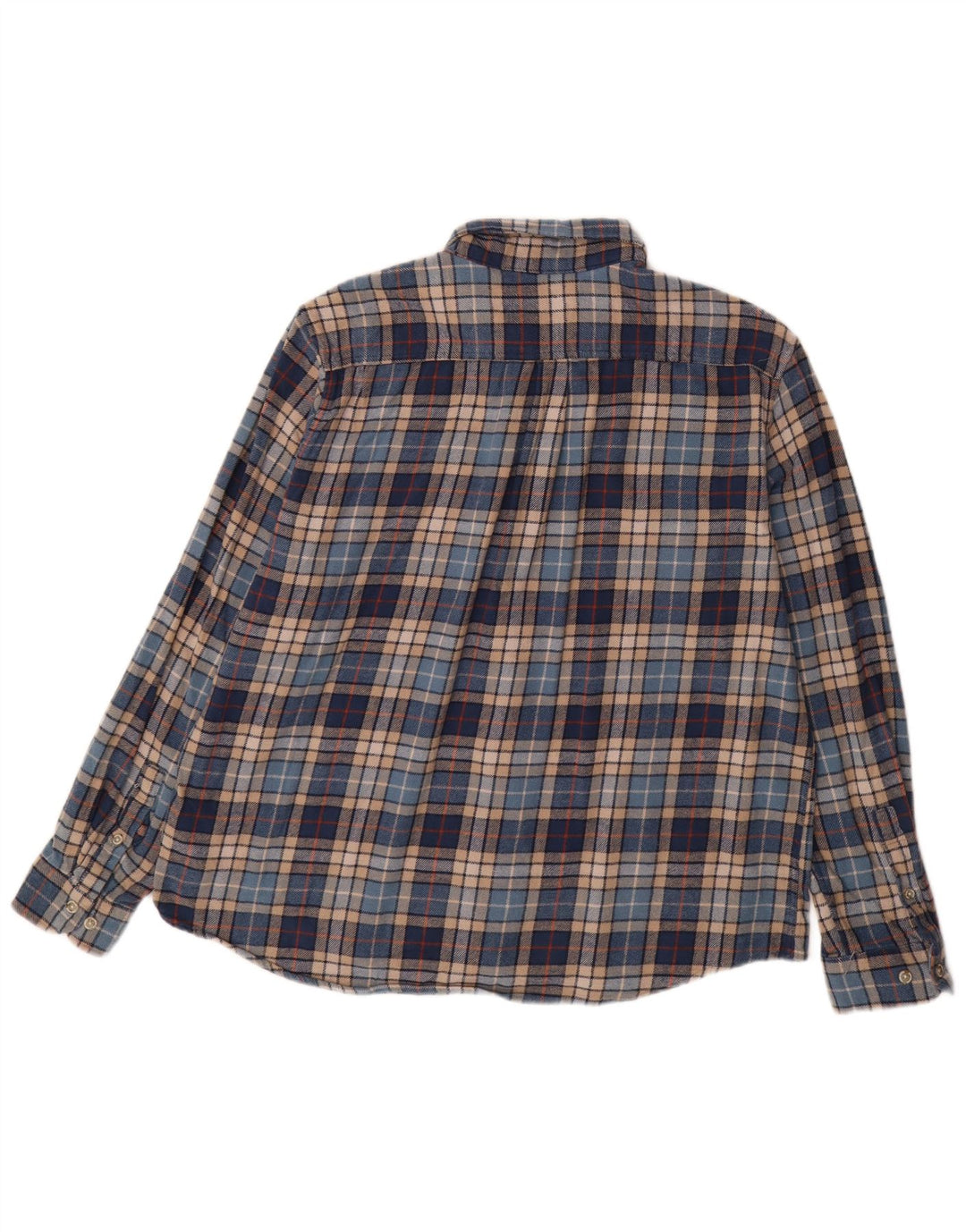 EDDIE BAUER Męska koszula flanelowa 2XL, bawełniana niebieska krata