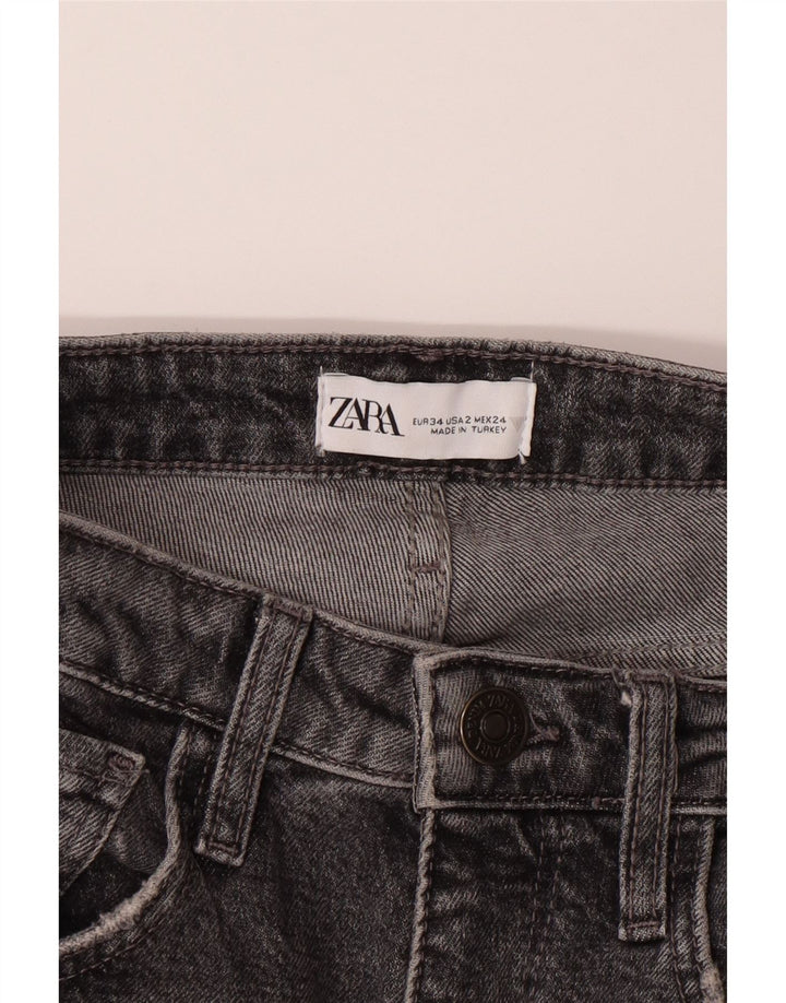 ZARA Womens Straight Jeans EU 34 XS W24 L27 Grey Vintage Zara and Second-Hand Zara from Messina Hembry 