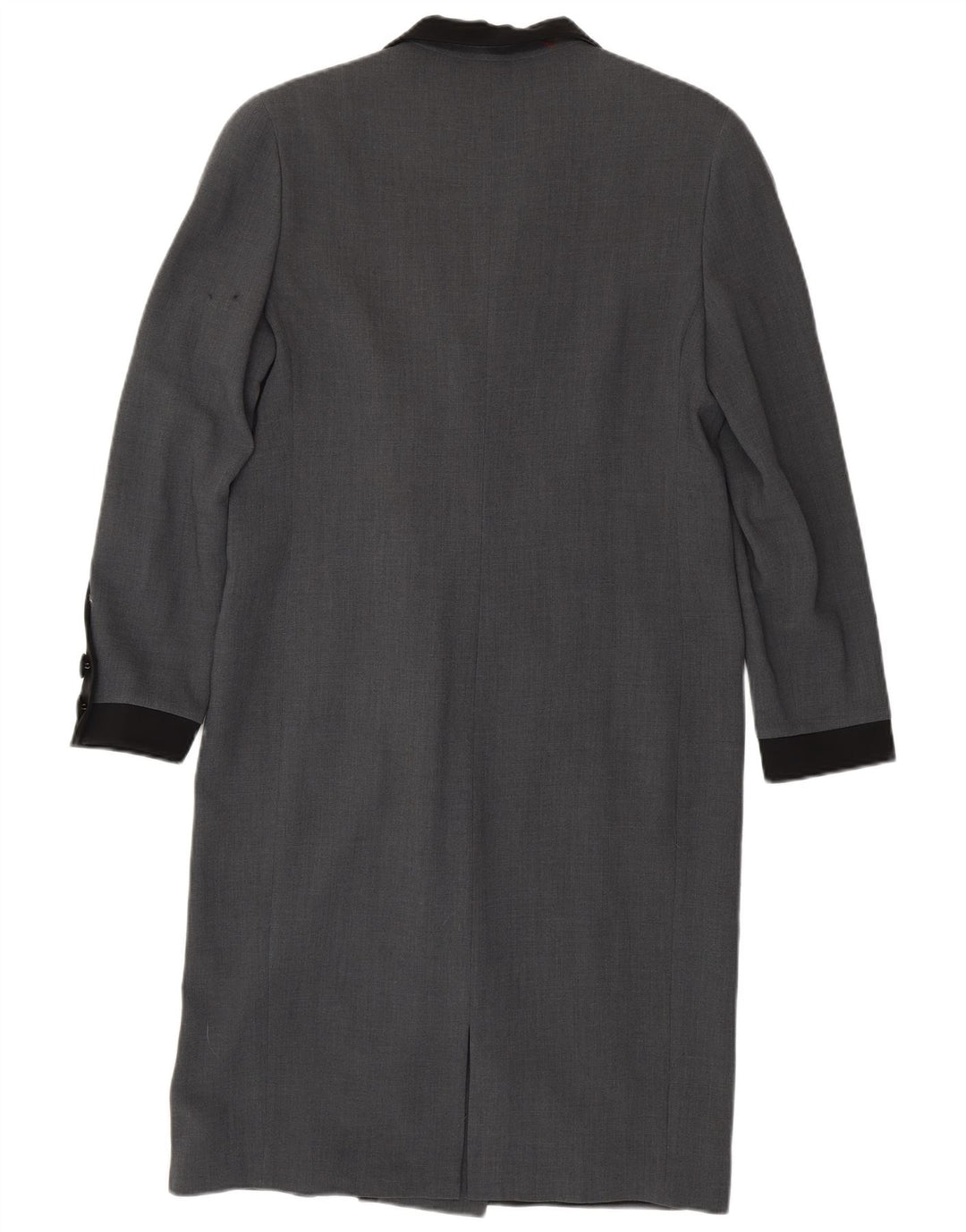 Dwurzędowy płaszcz damski w stylu vintage IT 46, duży, szary, wełniany