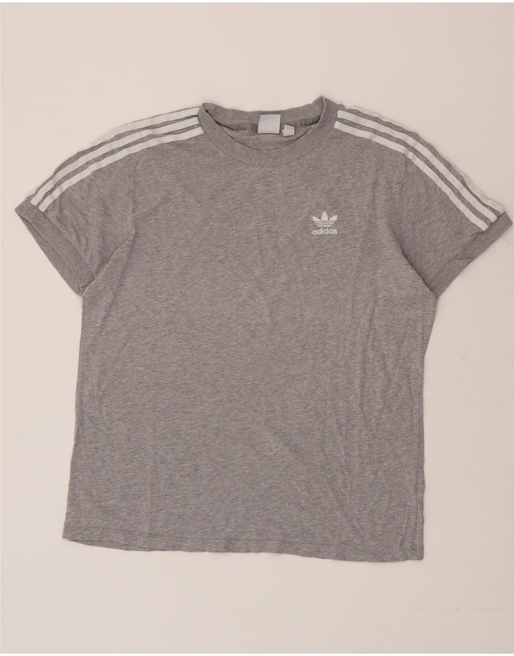 Damska koszulka oversize Adidas Top UK 12 Medium Grey Flecked