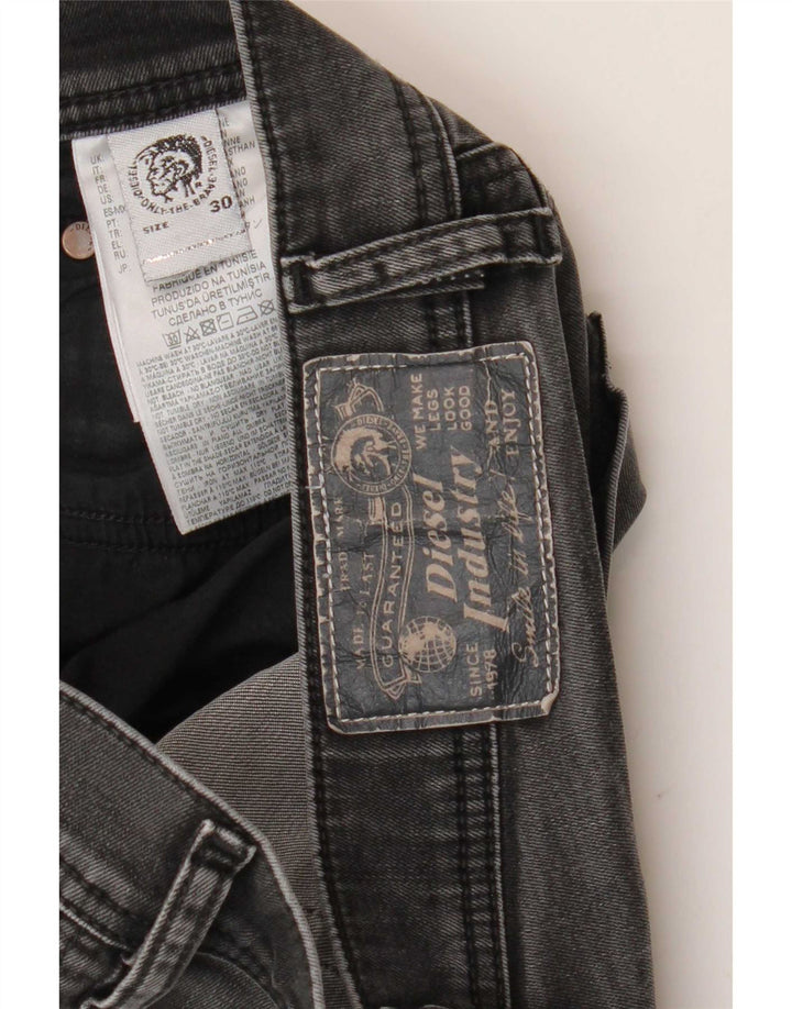 Męskie jeansy Diesel Slim W30 L27 Szara bawełna