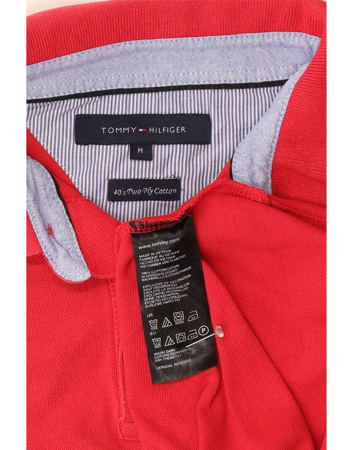 Męska koszulka polo Tommy Hilfiger, średnio różowa, bawełniana