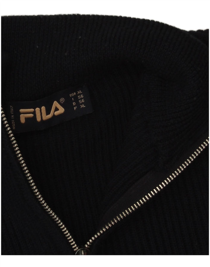 Męski sweter Fila z zamkiem błyskawicznym XL, granatowy