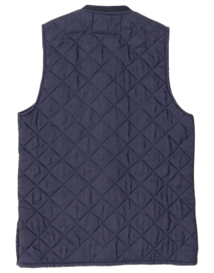 Męska pikowana kamizelka Vintage UK 38 Średni granatowy nylon