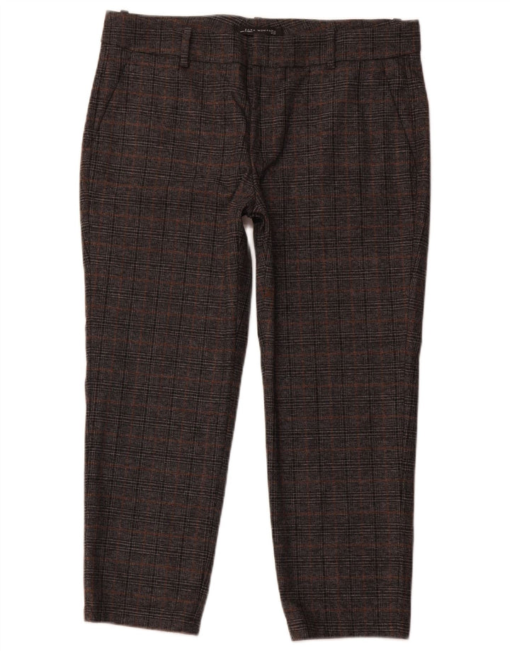 Wąskie spodnie damskie ZARA EU 40 Medium W30 L23 Szara pepitka