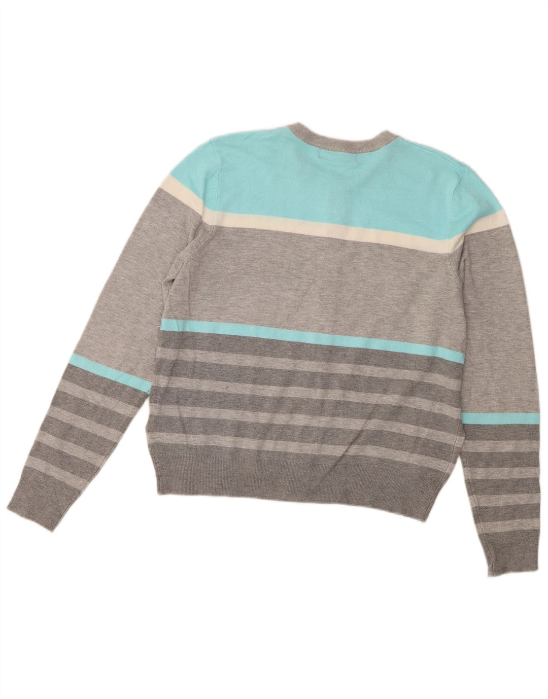 Marks & Spencer Damski sweter typu Crop Cardigan UK 14, duże, szare paski