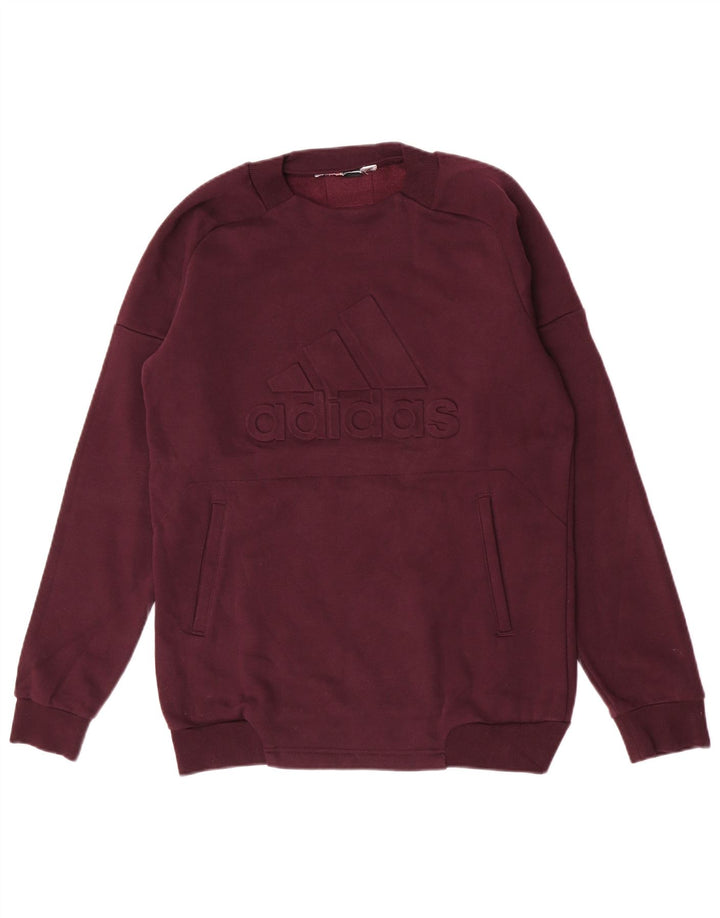 Męska bluza Adidas z grafiką, mała bordowa
