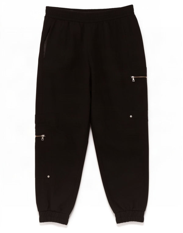 Spodnie damskie Zara Crop Joggers Cargo, duże W30 L26, czarne