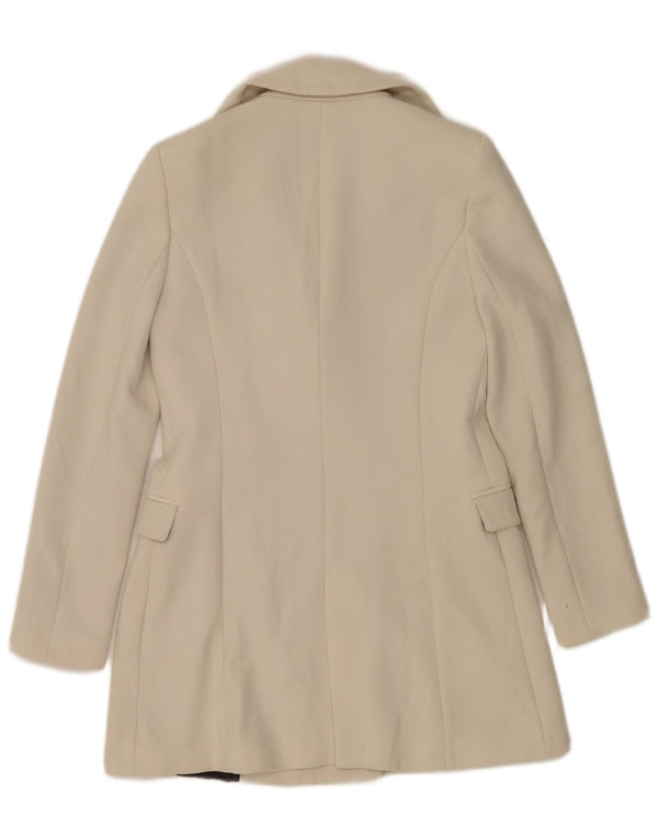 Płaszcz damski Zara UK 6 XS w kolorze złamanej bieli, poliester