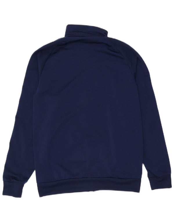 Adidas Boys Tracksuit Top Jacket 15-16 Years Navy Blue Polyester