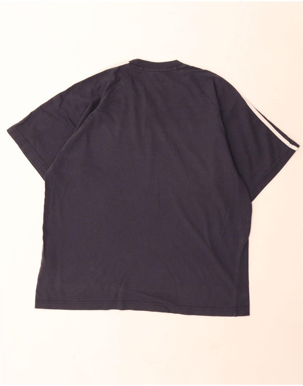 Adidas Męski T-Shirt Top Duży Granatowy Bawełniany