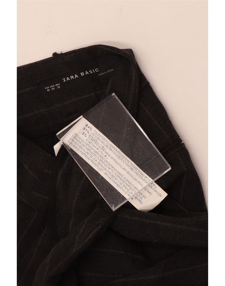 Damskie spodnie Chino Bootcut Zara EU 40 Medium W30 L32 Szare prążki