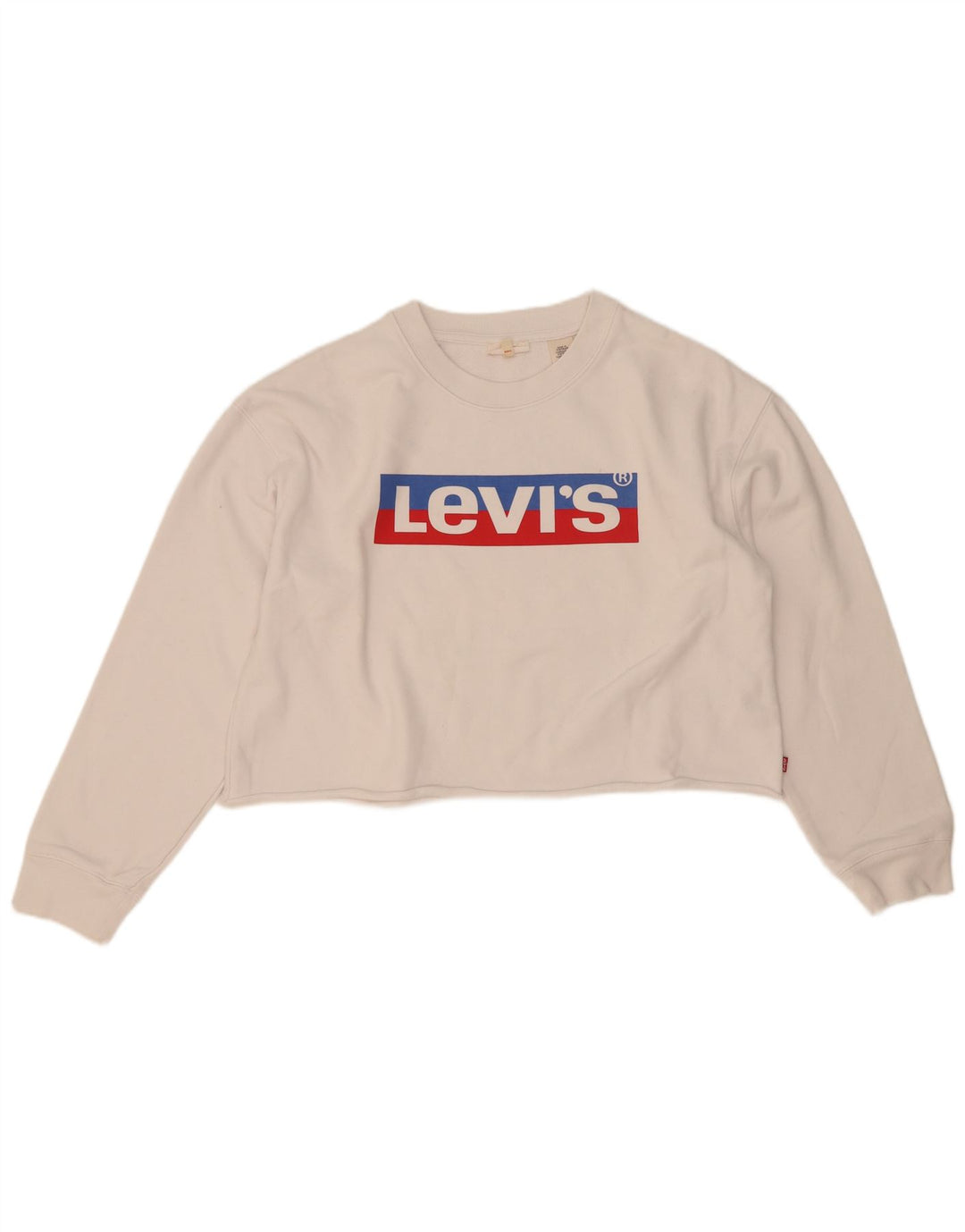 Damska bluza Levi's Oversize Crop Graphic Jumper UK 10 Small White