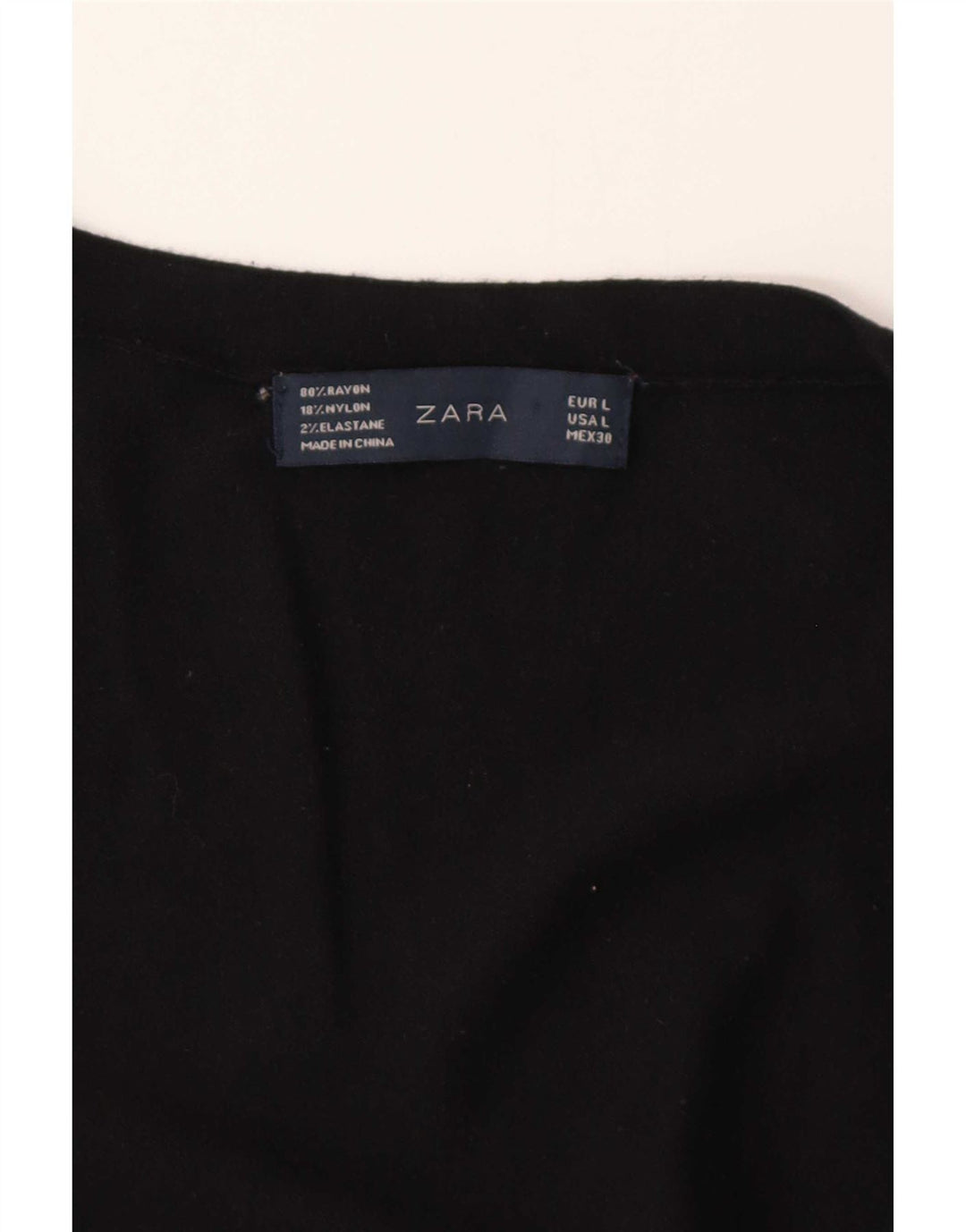 Sweter damski Zara Cardigan UK 16, duży czarny sztuczny jedwab