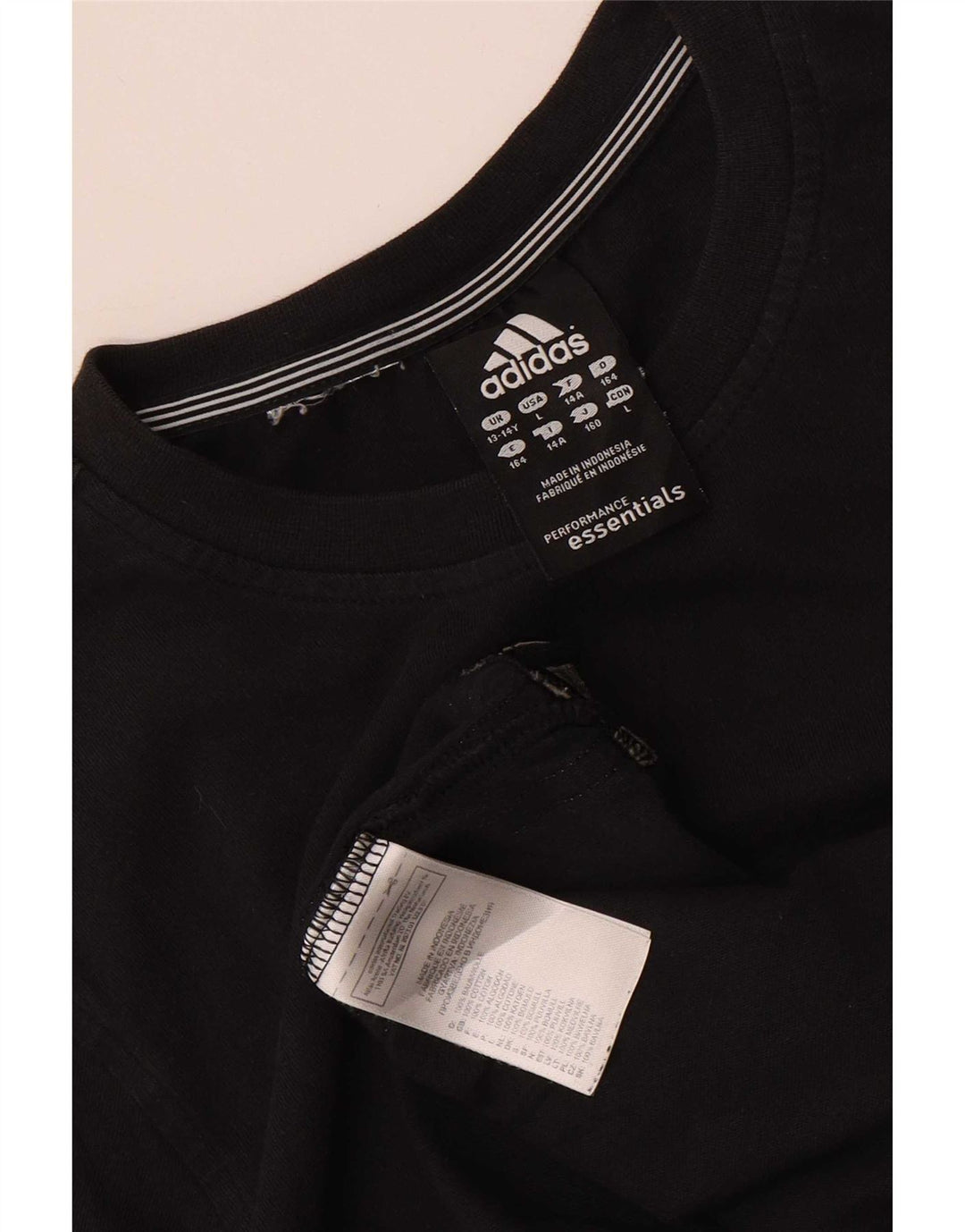 Adidas Chłopięca Top Z Długim Rękawem 13-14 Lat Czarna Bawełna
