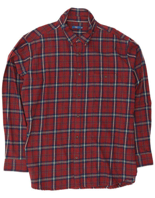 Męska koszula flanelowa Cotton Traders 3XL w czerwoną kratę
