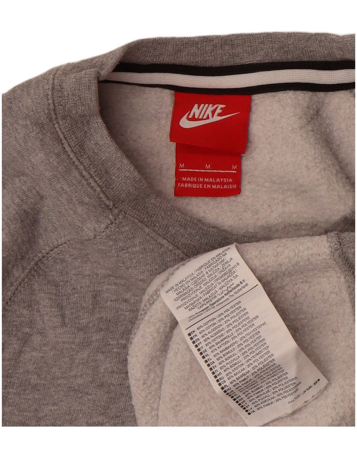 Męska bluza z grafiką Nike, średnia, szara, bawełniana nakrapiana