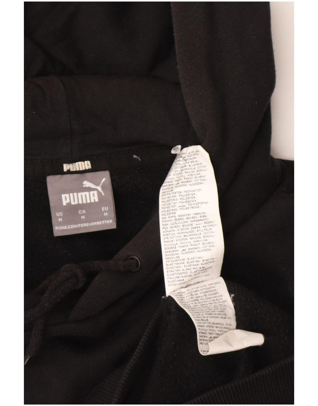Męska bluza z kapturem Puma, średnia czarna, bawełniana