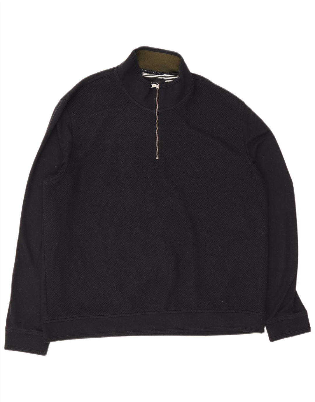 Męski sweter Ted Baker z zamkiem błyskawicznym, rozmiar 6 2XL, granatowy