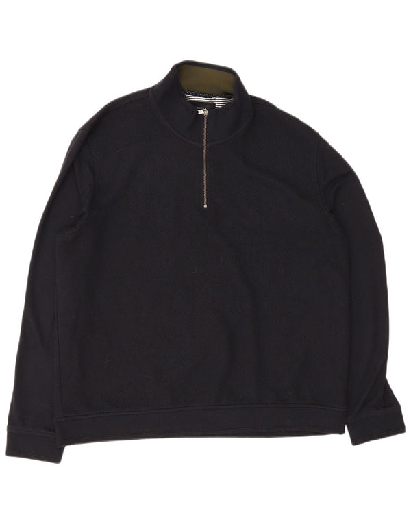 Męski sweter Ted Baker z zamkiem błyskawicznym, rozmiar 6 2XL, granatowy