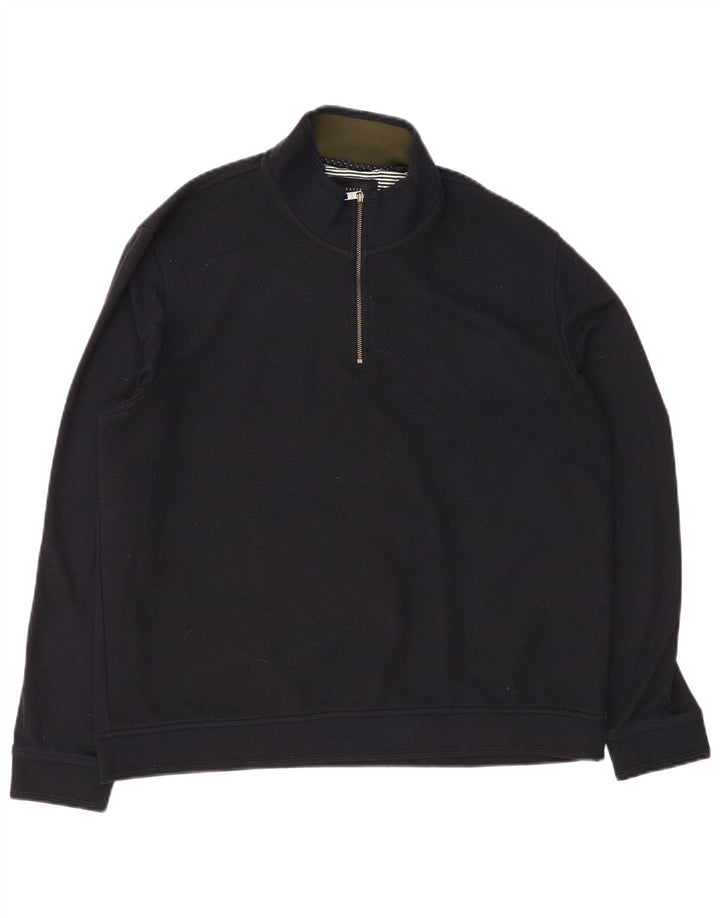 Męski sweter Ted Baker z zamkiem błyskawicznym, rozmiar 6 2XL, granatowy