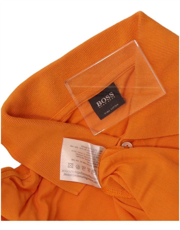 Męska koszulka polo Hugo Boss, duża, pomarańczowa, bawełniana