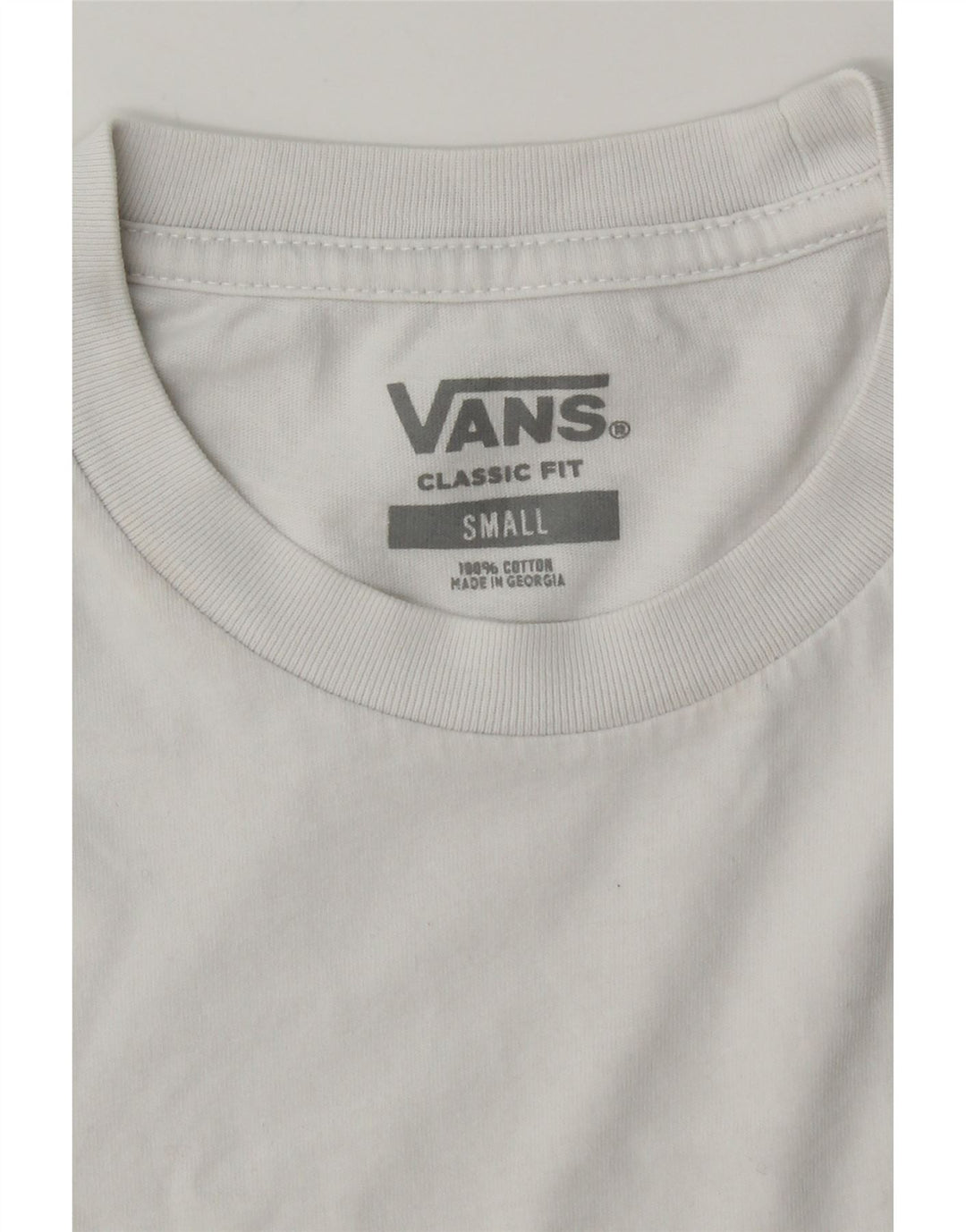 T-shirt damski VANS o klasycznym kroju, UK 10, mały, biały, bawełniany
