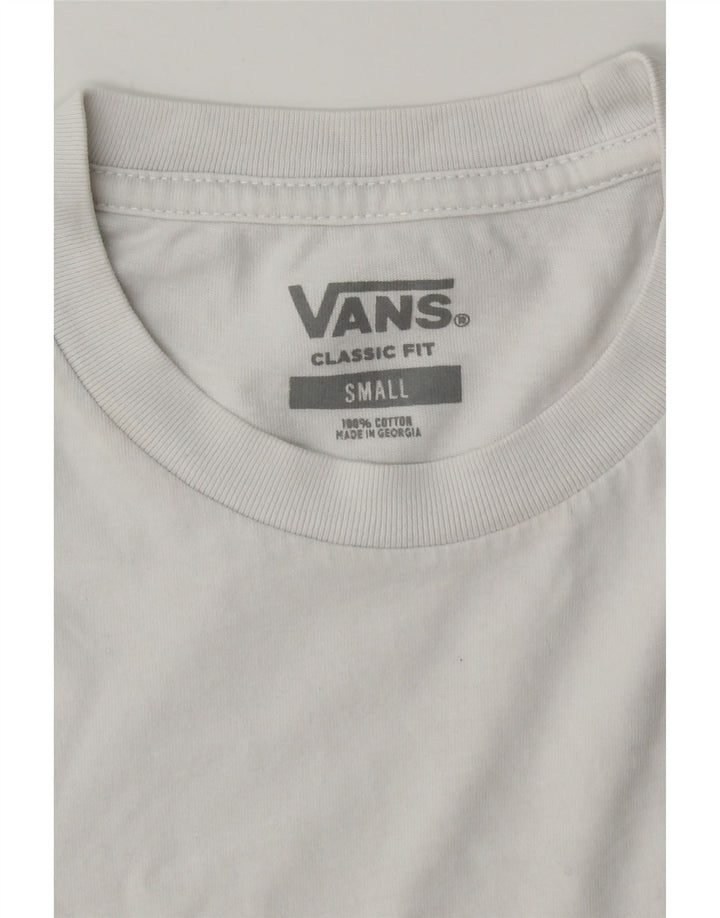 T-shirt damski VANS o klasycznym kroju, UK 10, mały, biały, bawełniany