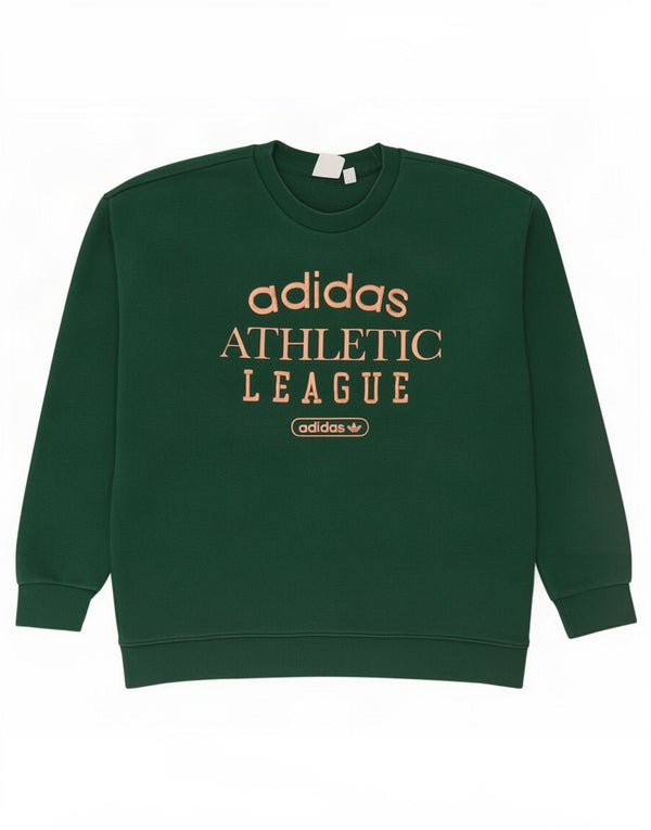 Damska bluza Adidas Graphic Oversized Sweter UK 8 Small Green Cotton