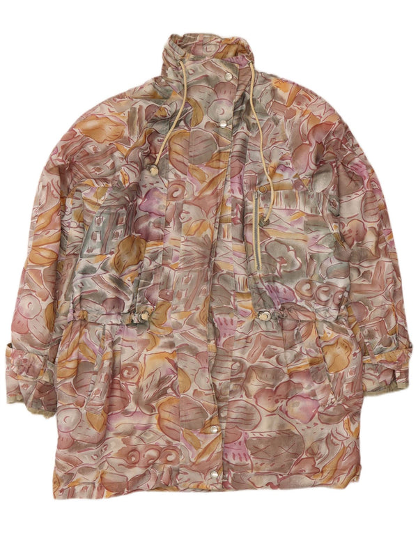 Damska kurtka wiatrówka Vintage UK 20 2XL wielobarwna w kwiaty