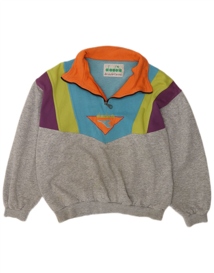 DIADORA Womens Oversized Sweatshirt Jumper UK 16 Large Multicoloured Vintage Diadora and Second-Hand Diadora from Messina Hembry 