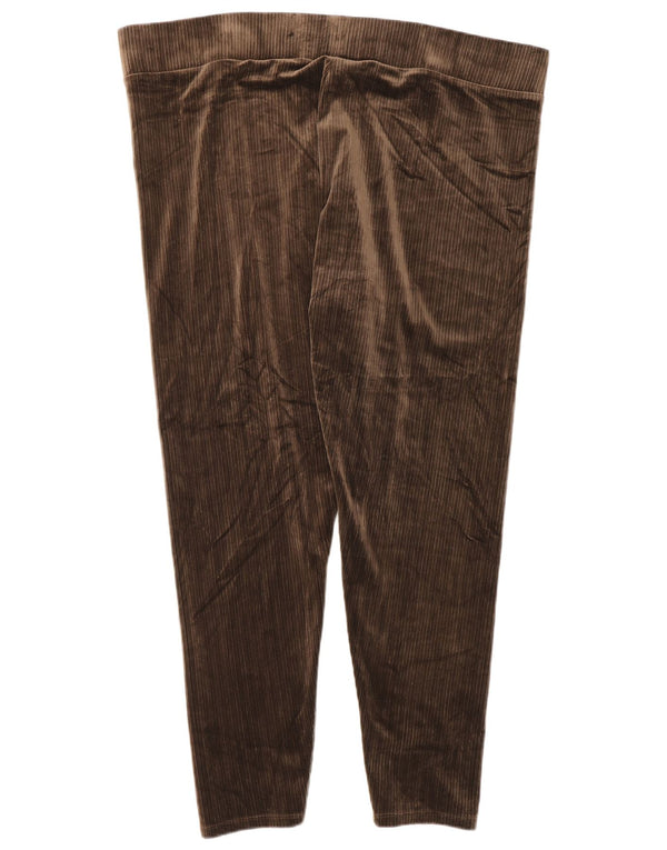 Aksamitne legginsy damskie Marks & Spencer UK 20 2XL Brązowe Poliester