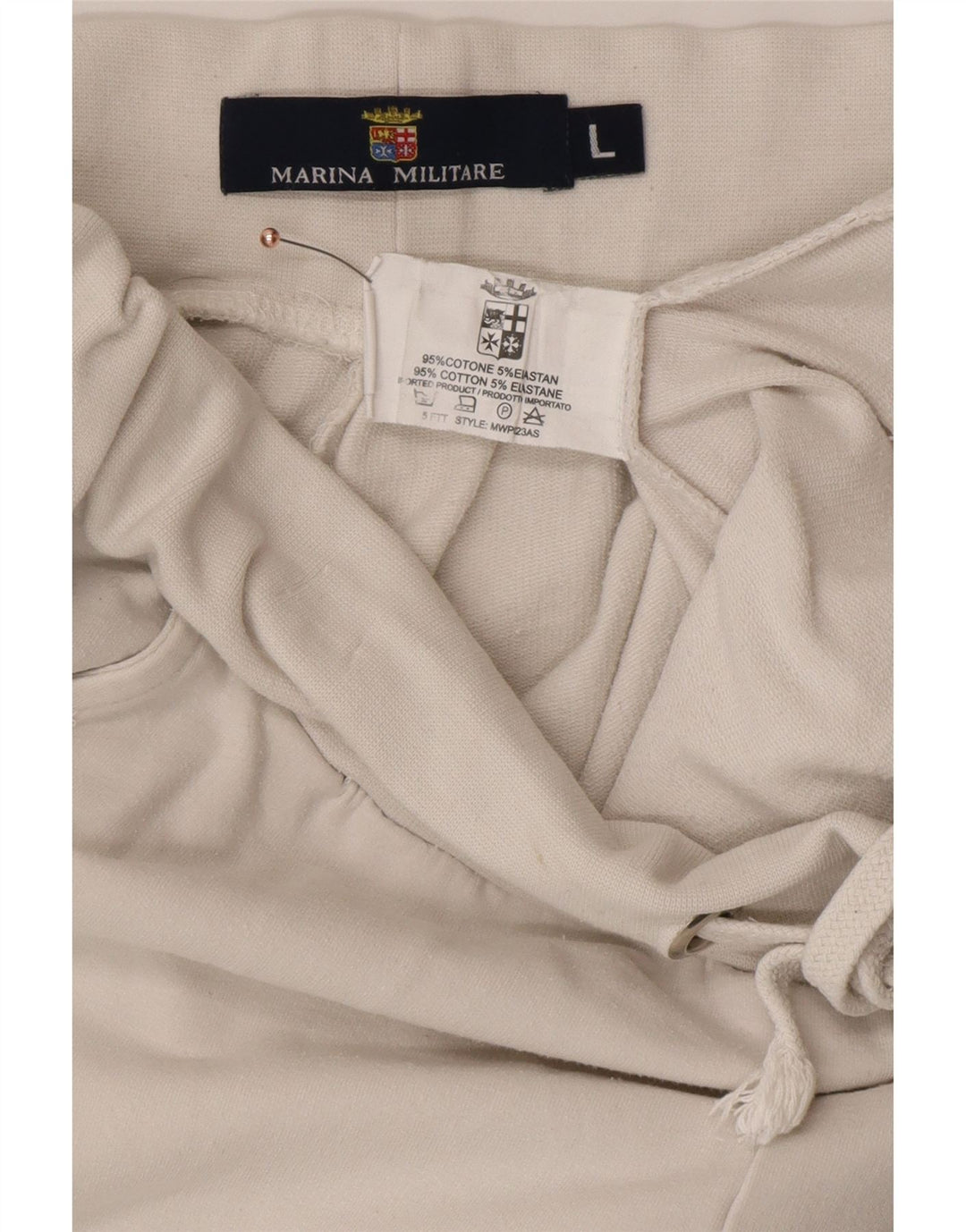 Damskie spodnie dresowe MARINA MILITARE Joggers UK 16, duże, białe