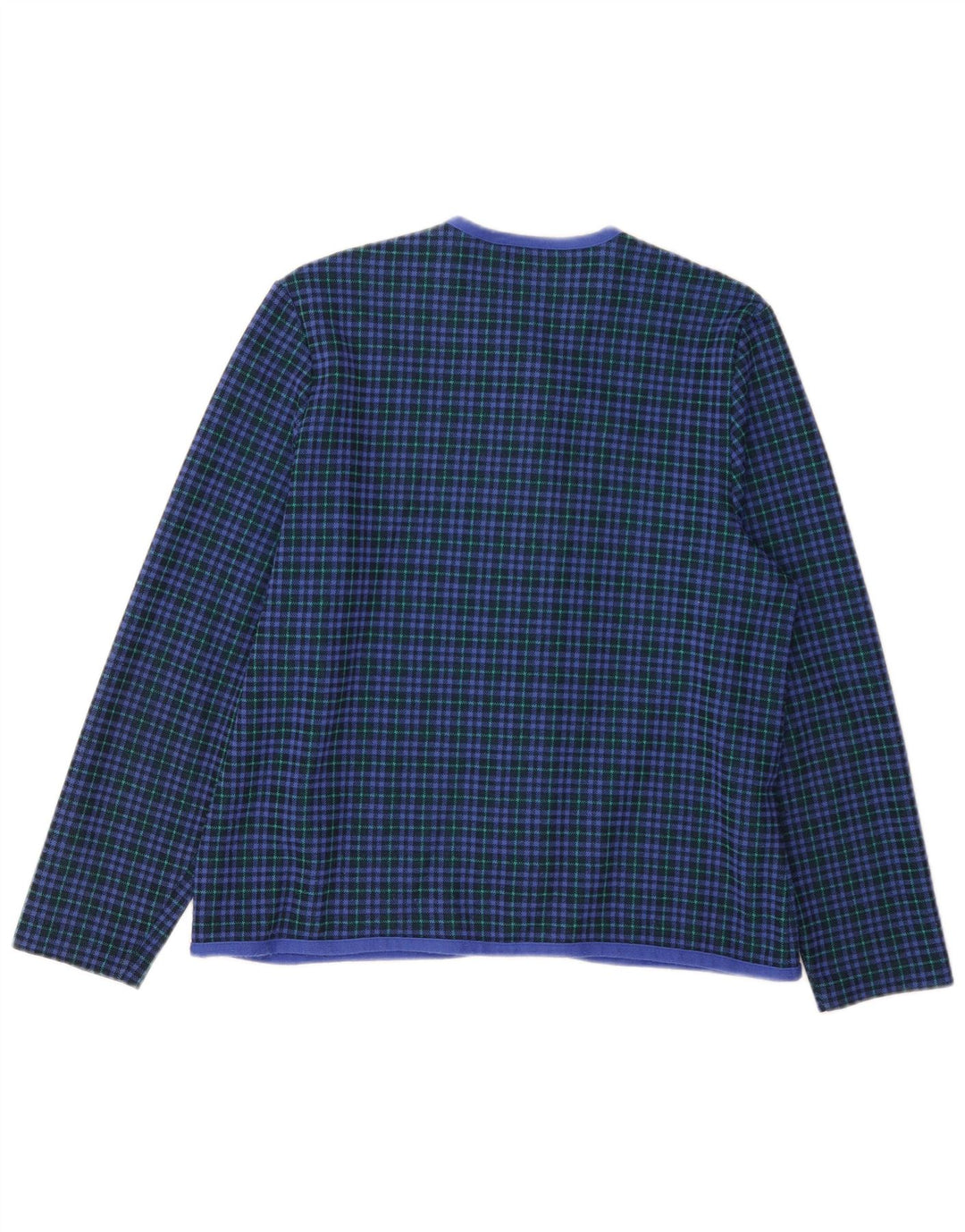 RICHARD STUMP Damska marynarka zapinana na 5 guzików UK 16, duża niebieska krata