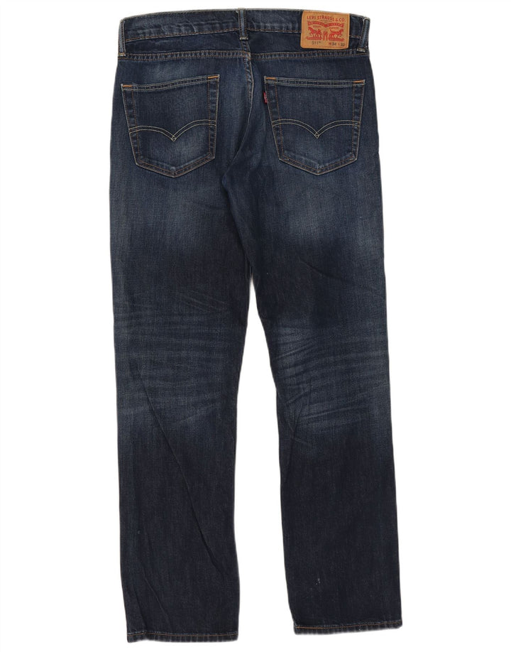 Damskie jeansy Levi's 511 Slim W34 L32 Niebieskie bawełniane