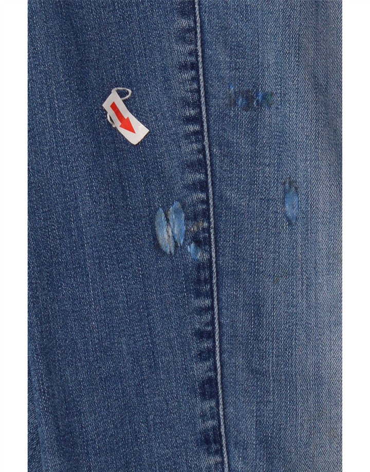 Damskie jeansy Lee Marion Straight W30 L31 Niebieskie bawełniane