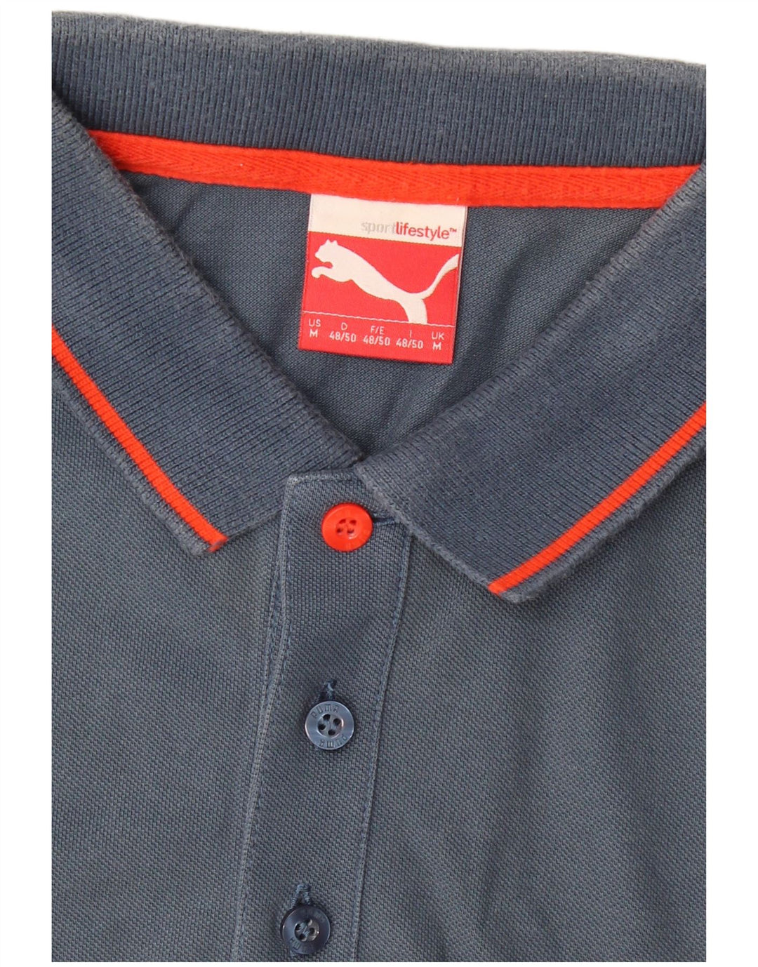 Męska koszulka polo PUMA w kolorze średnioniebieskim
