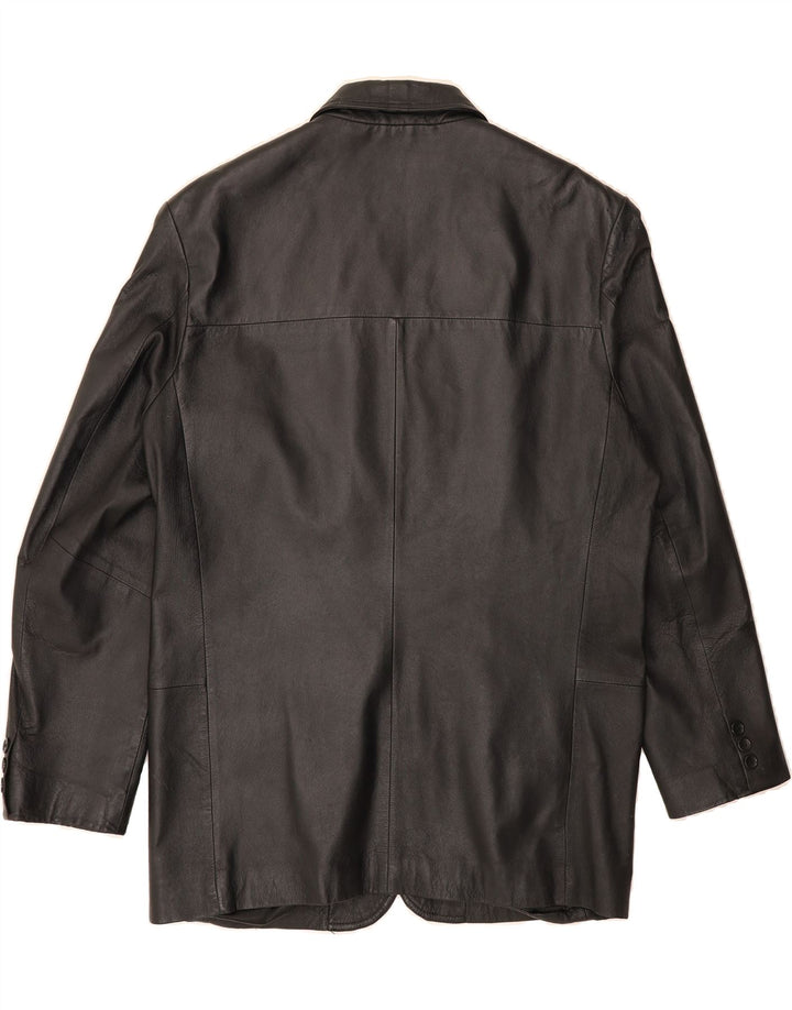 ROUTE 66 Mens Leather Jacket UK 40 Large Black Leather Vintage Route 66 and Second-Hand Route 66 from Messina Hembry 