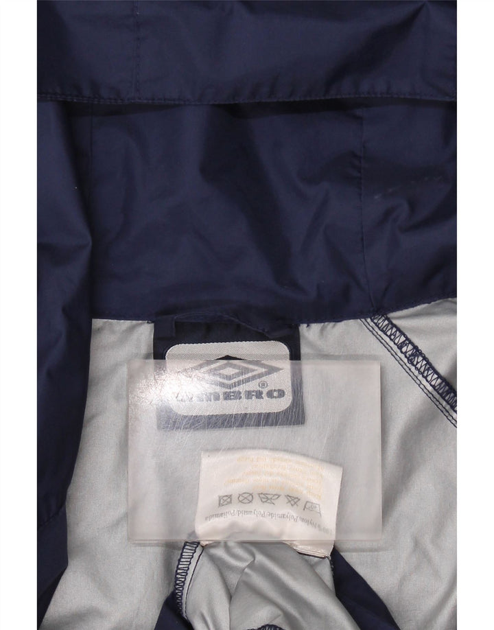 Męska kurtka przeciwdeszczowa z kapturem UMBRO UK 36, mała, granatowa, nylonowa