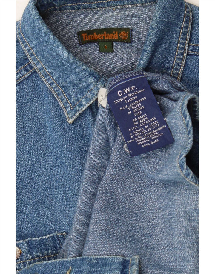 Chłopięca koszula dżinsowa Timberland 7-8 lat, niebieska, bawełniana