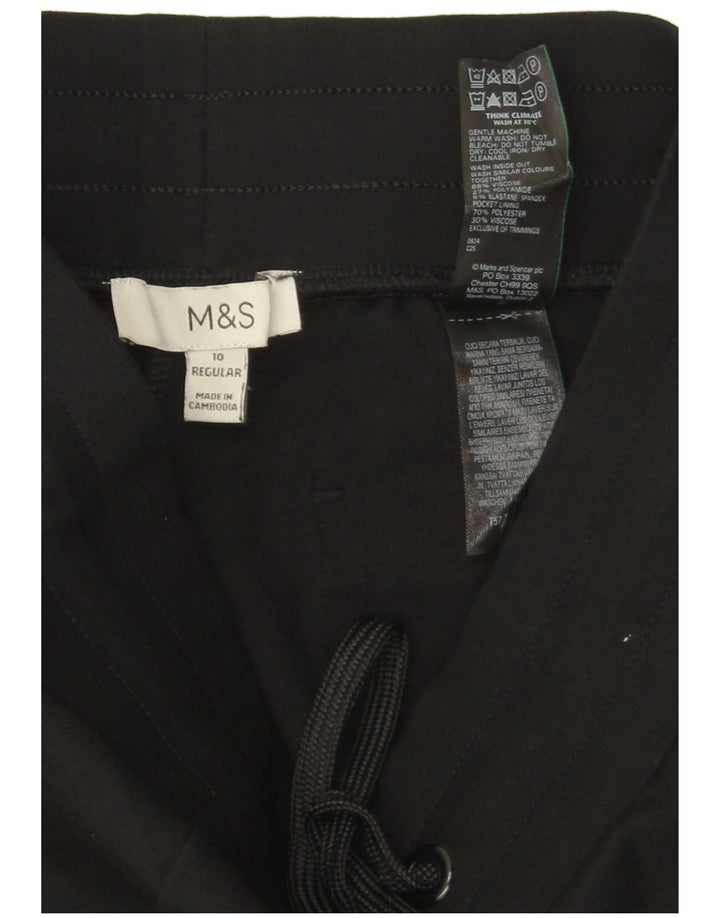 Damskie spodnie dresowe MARKS & SPENCER UK 10, małe, czarne, z blokami kolorów