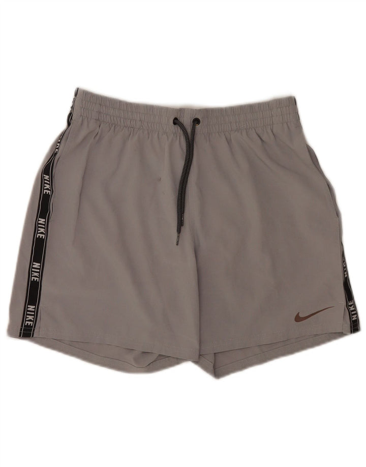 Męskie spodenki sportowe Nike z grafiką, poliester w kolorze średnioszarym
