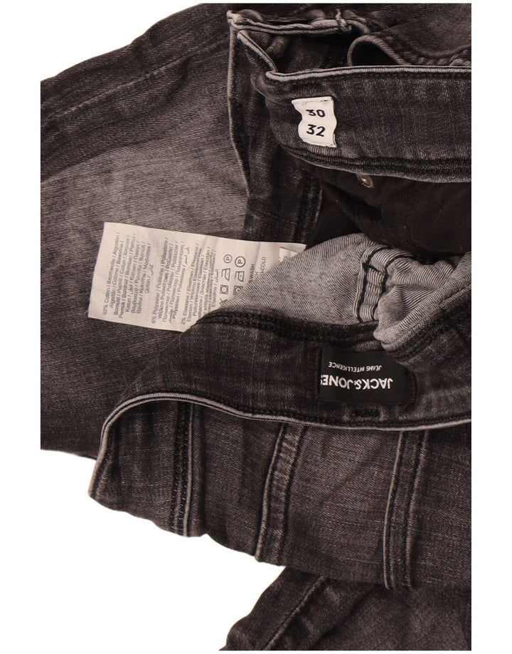 Męskie jeansy Jack & Jones GLENN Slim W30 L32 Szara bawełna