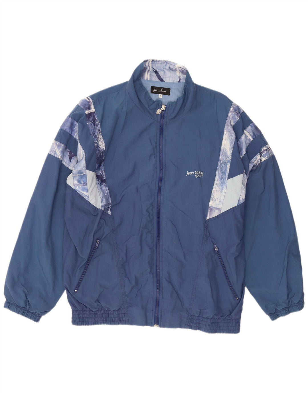 Męska kurtka dresowa JEAN LEDUC 2XL Niebieski poliester z blokami kolorów