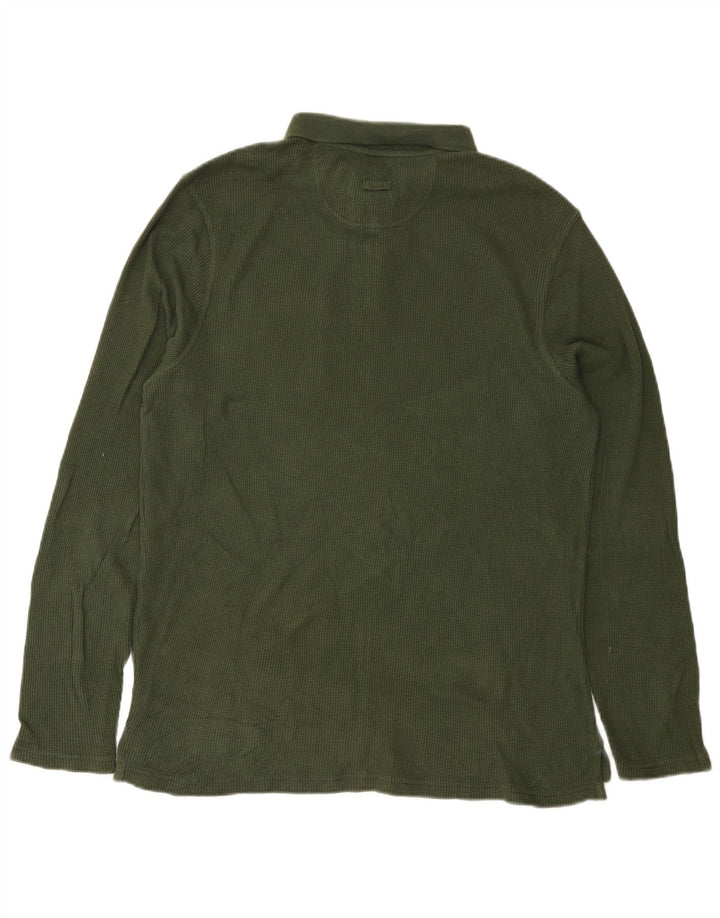 Męska koszulka polo z długim rękawem White Stuff, średnia bawełna khaki