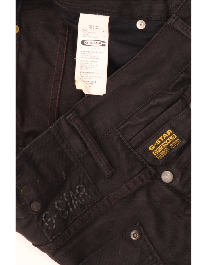 Damskie jeansy slim G-Star W30 L32 Czarne bawełniane
